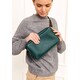 Кожаная поясная сумка Dropbag Maxi зеленая краст фото