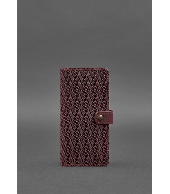 Шкіряне бордове портмоне 7.0 Карбон бордовий картинка, зображення, фото