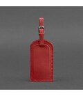 Кожаная бирка для багажа 2.0 Красная картинка, изображение, фото