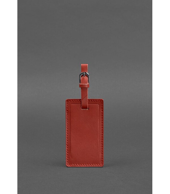 Шкіряна бірка для багажу 3.0 Червона картинка, зображення, фото
