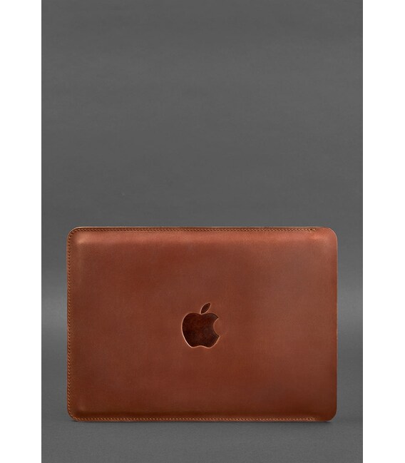 Кожаный чехол для MacBook 15-16 Светло-коричневый фото, картинка, изображение