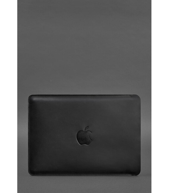 Кожаный чехол для MacBook 15-16 Черный фото
