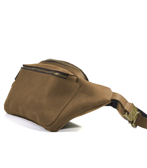 Сумка бананка на пояс шкіряна руда TARWA RB-3012-3md фото, картинка, изображение