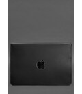 Кожаный чехол-конверт на магнитах для MacBook 15-16 дюйм Черный Crazy Horse картинка, изображение, фото