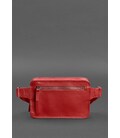 Кожаная женская поясная сумка Dropbag Mini красная картинка, изображение, фото
