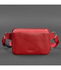 Кожаная женская поясная сумка Dropbag Mini красная картинка, изображение, фото