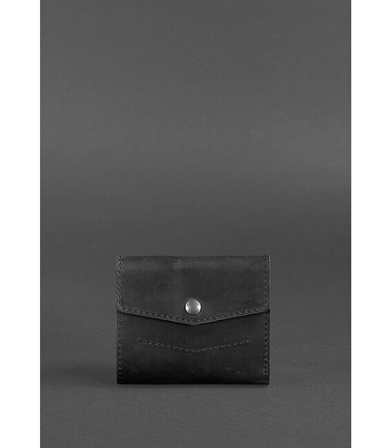 Шкіряний гаманець 2.1 чорний Crazy Horse картинка, зображення, фото