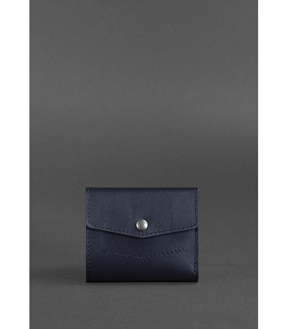 Шкіряний гаманець 2.1 темно-синій Краст картинка, зображення, фото