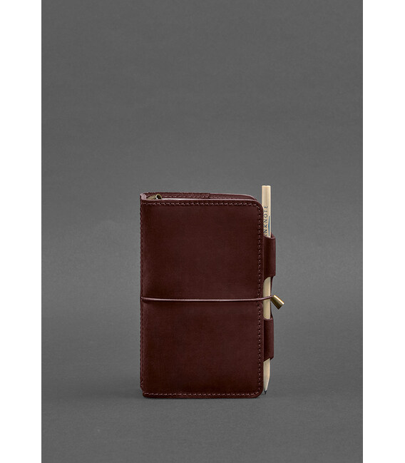 Кожаный блокнот (Софт-бук) 3.0 бордовый Crazy Horse фото, картинка, изображение