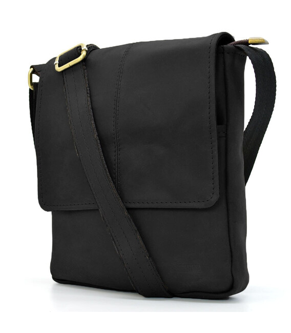 Чоловіча сумка через плече TARWA RA-1301-3md чорна фото, картинка, изображение