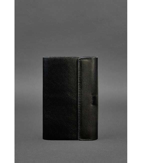 Кожаный блокнот софт-бук 7.0 угольно-черный фото, картинка, изображение