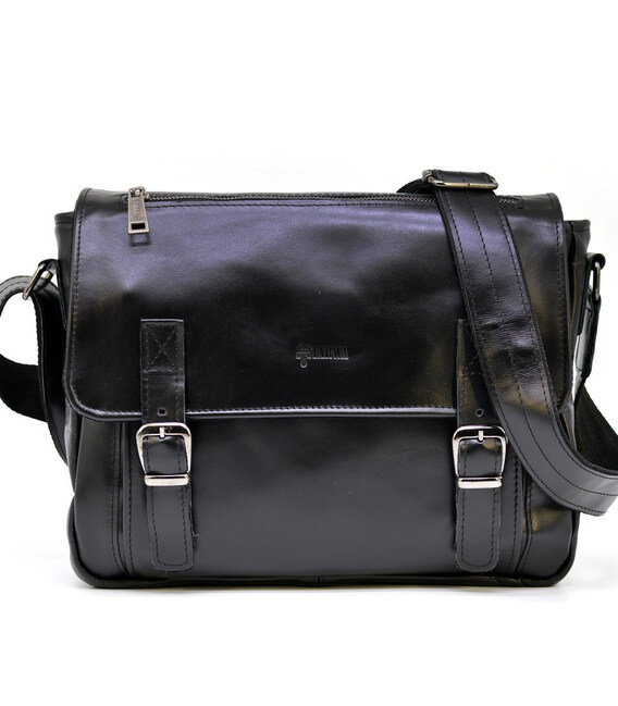 Чоловіча шкіряна сумка через плече з ручкою TARWA GA-6045-3md картинка, зображення, фото