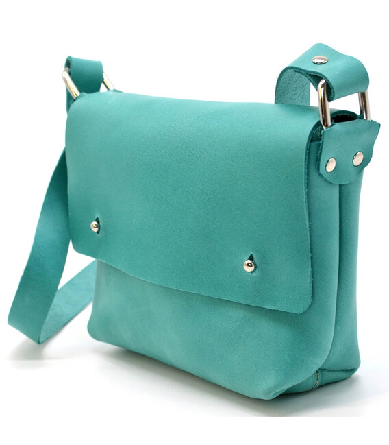 Невелика жіноча сумка через плече TARWA RKl-8077-3md блакитна фото, картинка, изображение