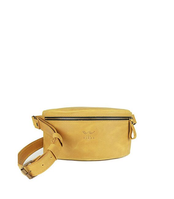 Шкіряна поясна сумка жовта вінтажна картинка, зображення, фото