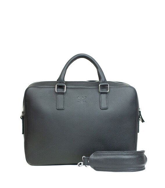 Кожаная деловая сумка Briefcase 2.0 черный флотар фото, картинка, изображение
