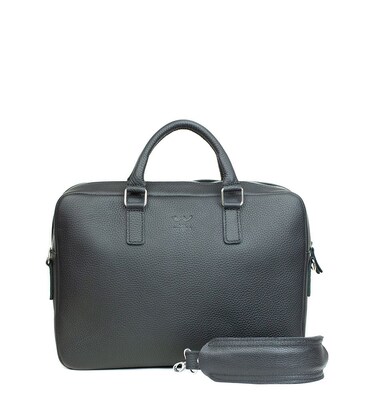 Шкіряна ділова сумка Briefcase 2.0 чорний флотар картинка, зображення, фото
