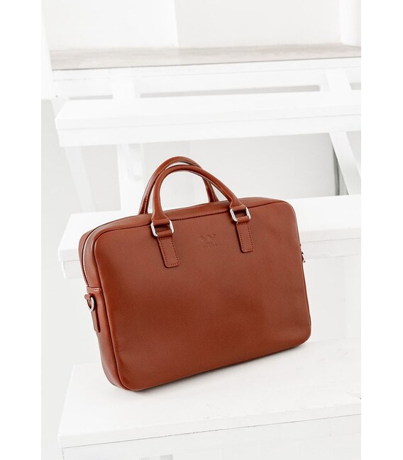Кожаная деловая сумка Briefcase 2.0 светло-коричневый фото, картинка, изображение