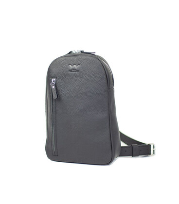 Мужская кожаная сумка Chest bag черная флотар картинка, изображение, фото