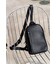 Мужская кожаная сумка Chest bag черная фото, картинка, изображение