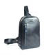 Мужская кожаная сумка Chest bag синяя фото