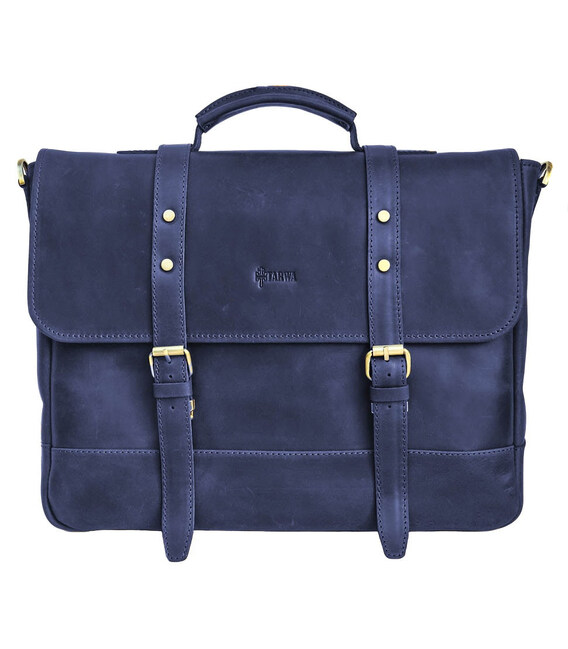 Портфель чоловічий шкіряний синій RK-0001-4lx TARWA картинка, зображення, фото