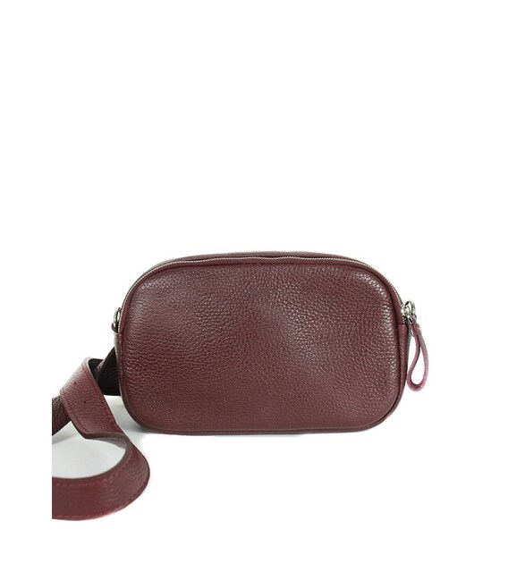 Кожаная сумка поясная/кроссбоди Holly бордовая флотар фото, картинка, изображение