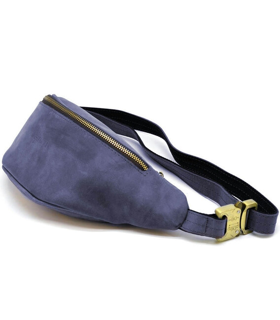 Синя напоясна сумка з натуральної шкіри RK-3035-3md TARWA фото, картинка, изображение