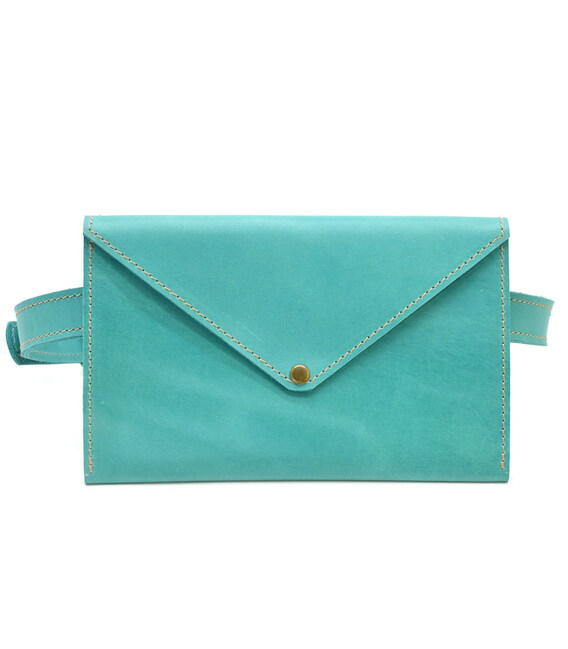 Жіноча поясна блакитна сумка-конверт TARWA GK-1002-3md фото, картинка, изображение