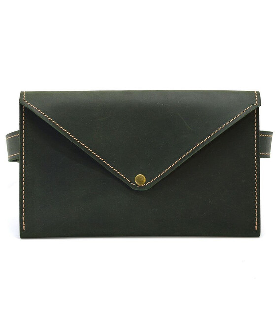Жіноча поясна зелена сумка-конверт TARWA RE-1002-3md фото, картинка, изображение