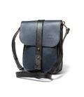 Мужская кожаная сумка Mini Bag сине-черная картинка, изображение, фото