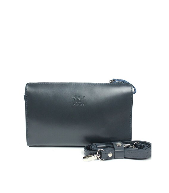 Кожаный млатч синий фото, картинка, изображение