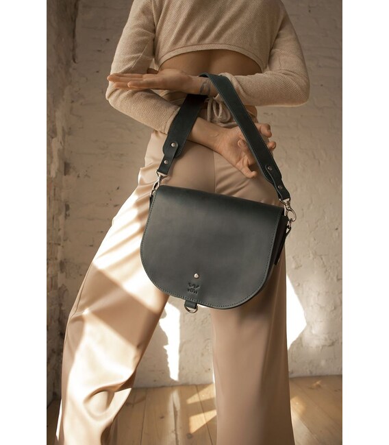 Женская кожаная сумка Ruby L черная фото, картинка, изображение