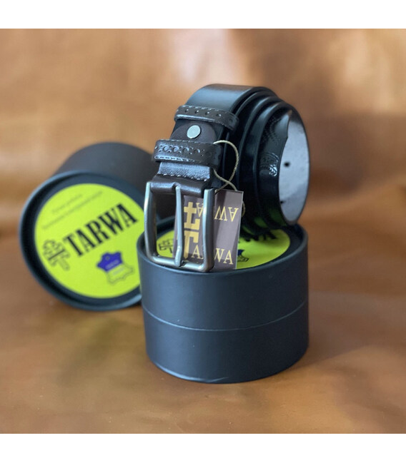 Шкіряний ремінь коричневий в стилі Oxford TARWA A13565-08 ширина 35мм фото, картинка, изображение