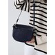 Кожаная сумка поясная-кроссбоди Vacation темно-синяя флотар фото