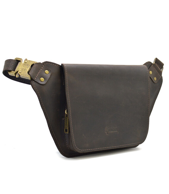 Шкіряна бананка напоясна сумка кінська шкіра RC-8127-3md TARWA фото, картинка, изображение