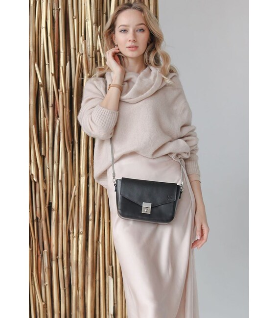 Жіноча шкіряна сумочка Yoko чорна картинка, зображення, фото