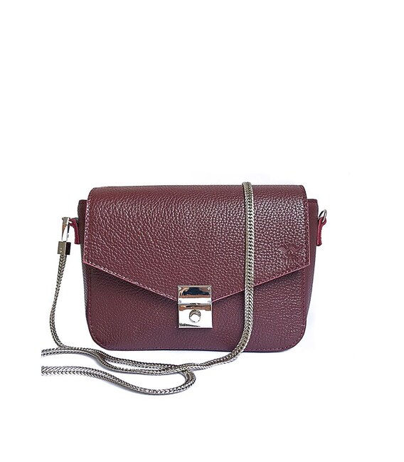 Женская кожаная сумочка Yoko бордовая флотар фото, картинка, изображение