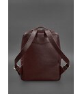 Кожаный городской женский рюкзак на молнии Cooper бордовый фото, картинка, изображение