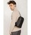 Кожаный мужской рюкзак (сумка-слинг) на одно плечо Chest Bag черный картинка, изображение, фото