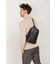 Кожаный мужской рюкзак (сумка-слинг) на одно плечо Chest Bag черный фото, картинка, изображение