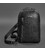 Кожаный мужской рюкзак (сумка-слинг) на одно плечо Chest Bag черный картинка, изображение, фото