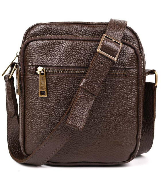 Чоловіча сумка через плече коричневий флотар FC-8086-1md TARWA шкіра всередині фото, картинка, изображение