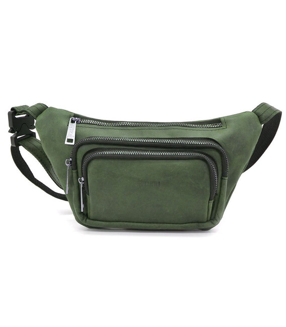 Зелена поясна сумка із кінської шкіри RE-8179-3md TARWA фото, картинка, изображение