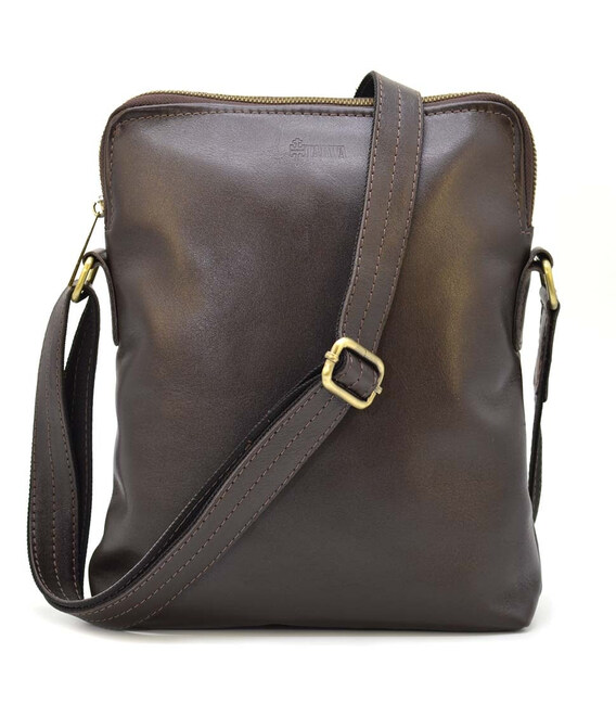 Шкіряна чоловіча сумка через коричневе плече GC-1048-3md TARWA фото, картинка, изображение