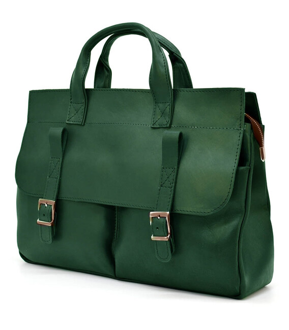 Чоловіча сумка для документів та ноутубка зелена TARWA RE-7107-3md картинка, зображення, фото