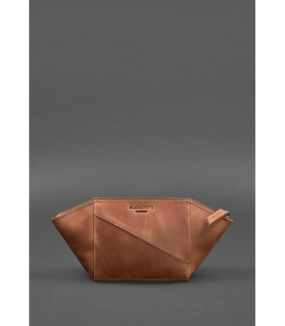 Жіноча шкіряна косметичка 2.0 світло-коричнева Crazy Horse картинка, зображення, фото