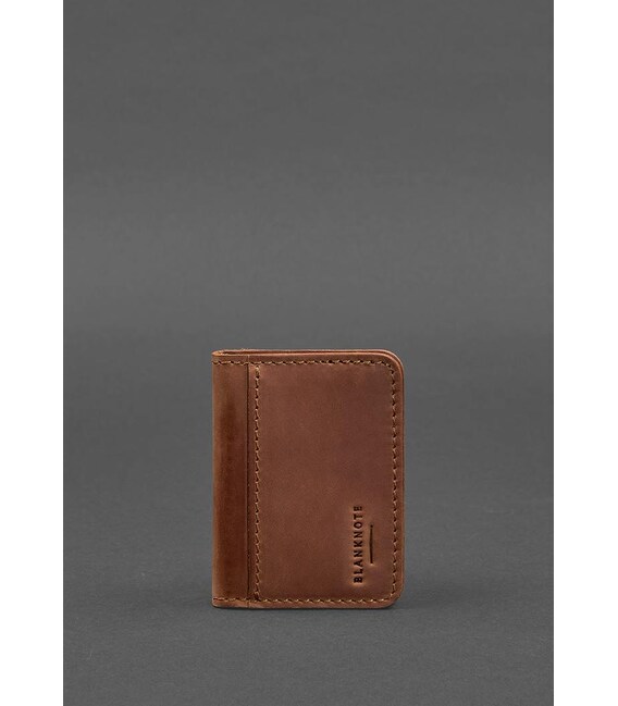 Шкіряна обкладинка для ID-паспорта і водійського повсідчення 4.1 світло-коричнева Crazy Horse з гербом картинка, зображення, фот