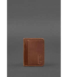 Шкіряна обкладинка для ID-паспорта і водійського повсідчення 4.1 світло-коричнева Crazy Horse з гербом картинка, зображення, фот