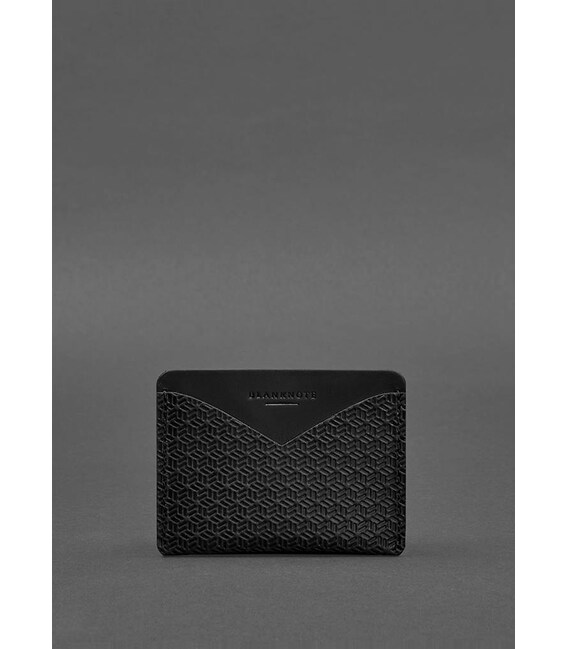 Шкіряна візитниця 5.0 чорна Crazy Horse Карбон картинка, зображення, фото