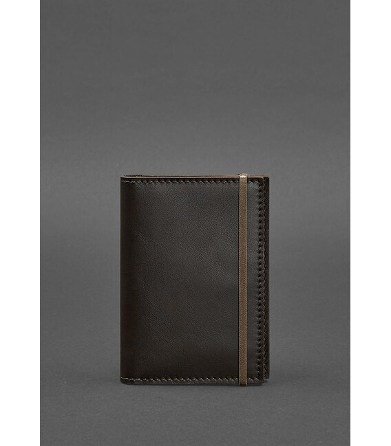 Кожаная обложка для паспорта 2.0 темно-коричневая фото, картинка, изображение